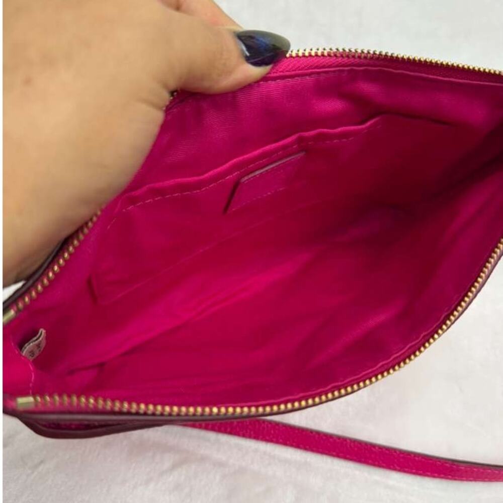 Coach Polished Pebble Crossbody Logo Cross Body Pink Ruby - Picture 7 of 10